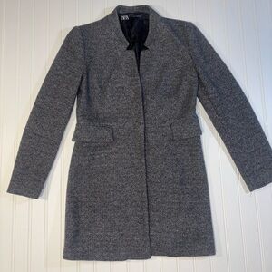 Zara Charcoal Women's Blazer Coat Size S